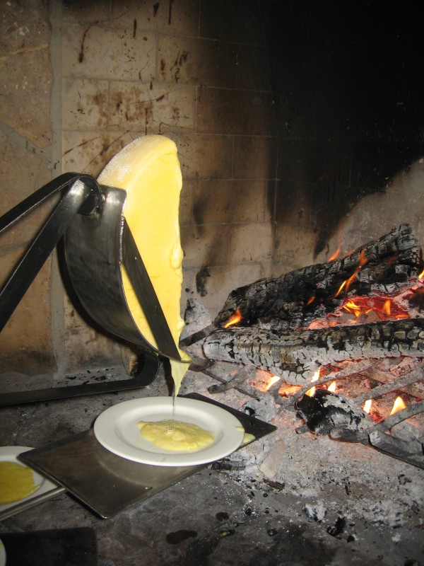 Your first course at Fireside includes cheese raclette 