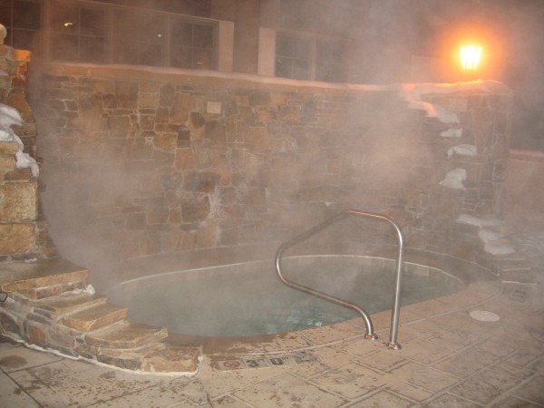 I could have stayed here all night in this outdoor hot tub