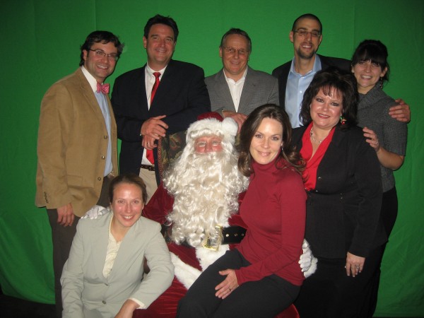 The Sales Team took time to pose with Santa